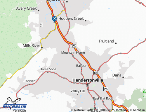 MICHELIN-Landkarte Mountain Home - ViaMichelin