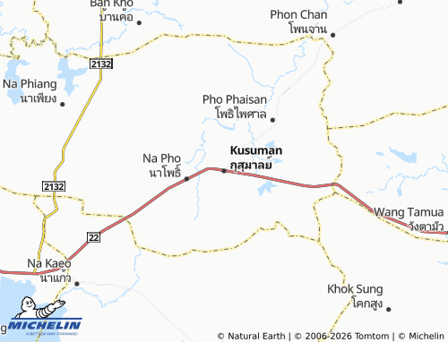 MICHELIN Kusuman map - ViaMichelin