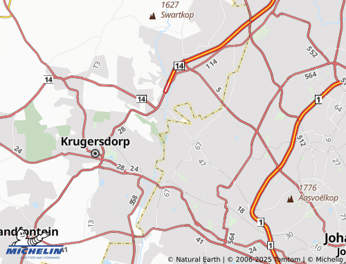 Kaart MICHELIN Poortview Extension 15 - ViaMichelin