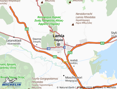 Mapa MICHELIN Lamía - ViaMichelin