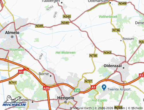 MICHELIN Saasveld map - ViaMichelin