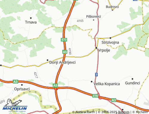 MICHELIN Čajkovci map - ViaMichelin