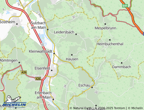 MICHELIN Hausen map - ViaMichelin