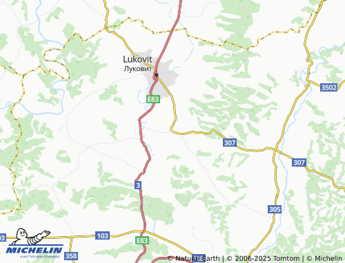 MICHELIN Todorichene map - ViaMichelin