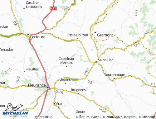 MICHELIN Magnas map - ViaMichelin