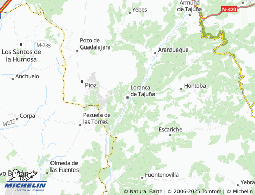 MICHELIN Loranca de Tajuña map - ViaMichelin