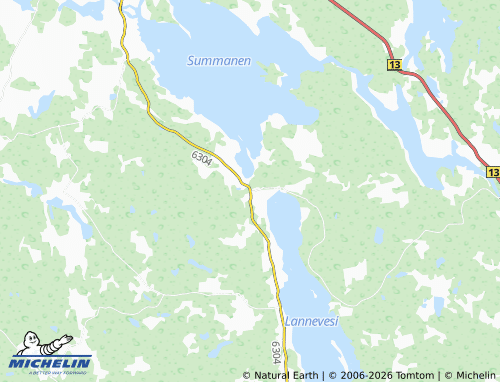 MICHELIN Lannevesi map - ViaMichelin