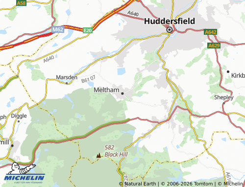 Carte MICHELIN Meltham - ViaMichelin
