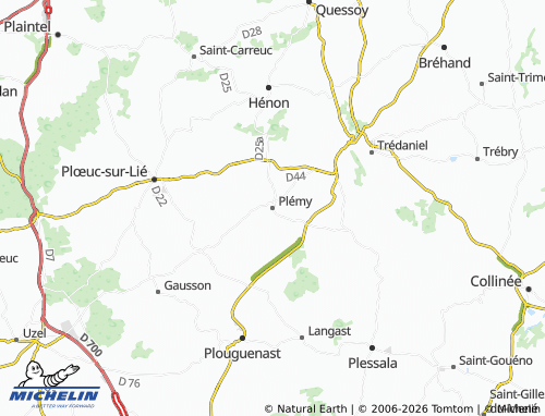Mapa MICHELIN Plémy - ViaMichelin