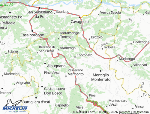 Mapa MICHELIN Cocconato - ViaMichelin