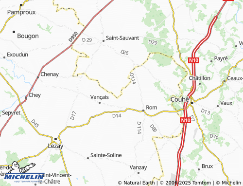 MICHELIN Donné map - ViaMichelin