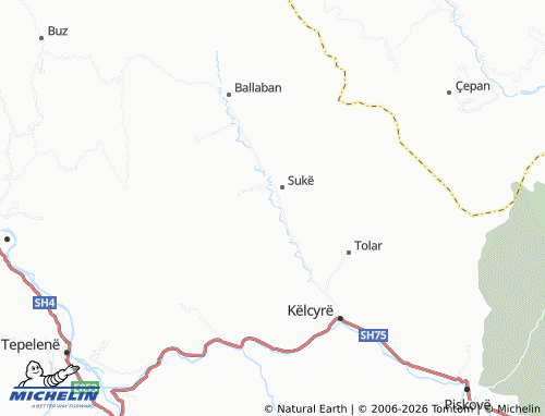 Mappa MICHELIN Podgoran-Fushë - ViaMichelin