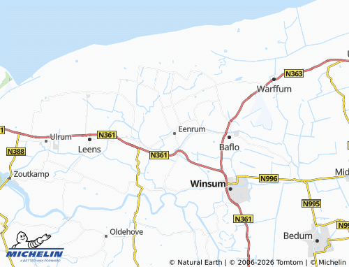 MICHELIN-Landkarte Eenrum - ViaMichelin