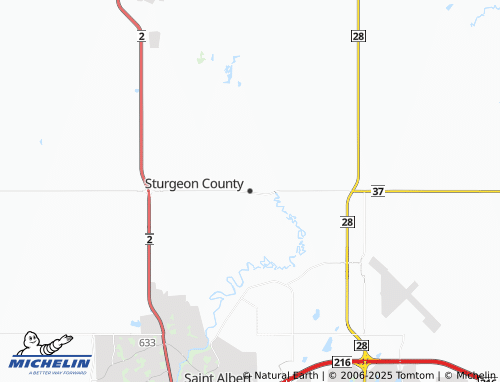 MICHELIN Sturgeon County map - ViaMichelin