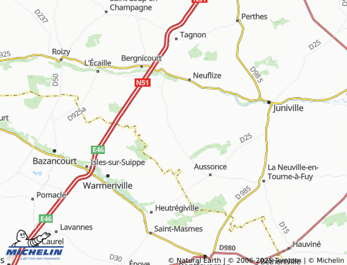 Carte MICHELIN Ménil-Lépinois - ViaMichelin