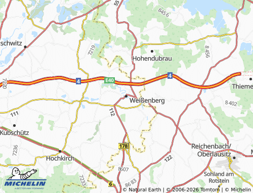 MICHELIN-Landkarte Weißenberg - ViaMichelin