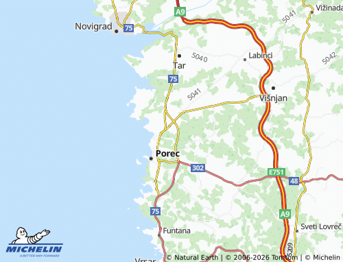 MICHELIN-Landkarte Gulići - ViaMichelin