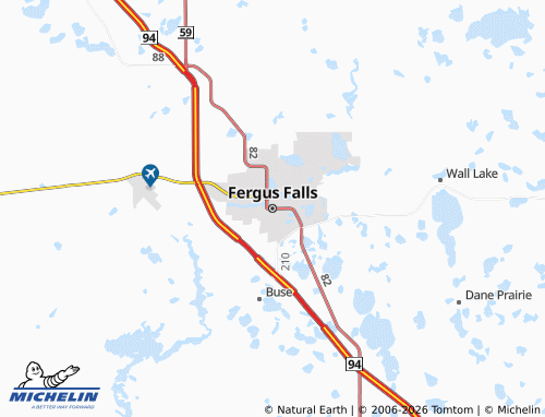 Mapa MICHELIN Fergus Falls - ViaMichelin
