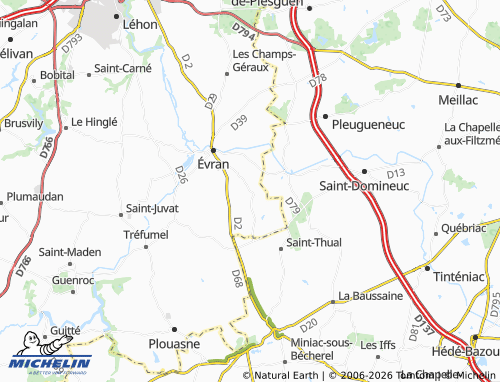 MICHELIN Saint-Judoce map - ViaMichelin