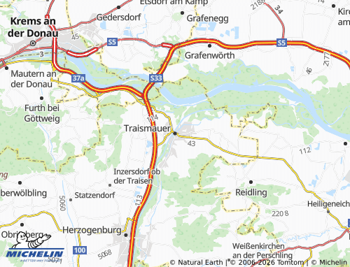 MICHELIN Traismauer map - ViaMichelin
