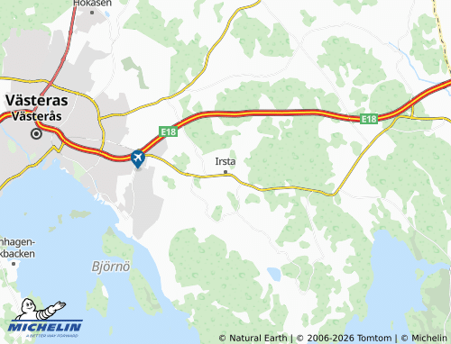 Carte MICHELIN Irsta - ViaMichelin