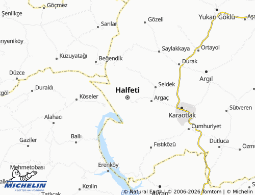 MICHELIN Halfeti map - ViaMichelin