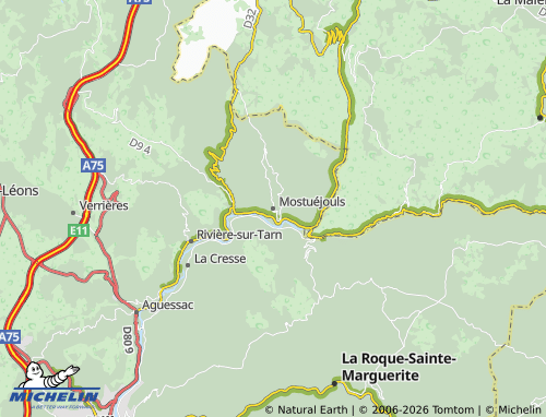 Carte MICHELIN Mostuéjouls - ViaMichelin