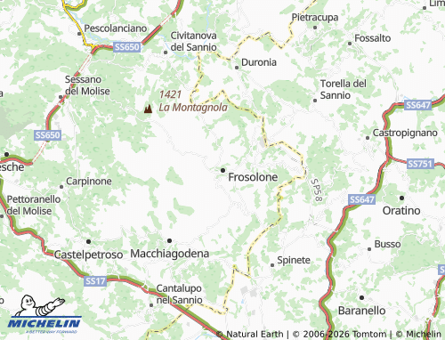 Mapa MICHELIN Frosolone - ViaMichelin