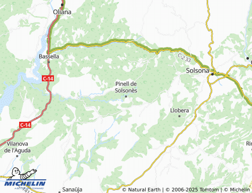 MICHELIN Pinell de Solsonès map - ViaMichelin