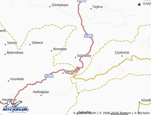 MICHELIN Güçlüköy map - ViaMichelin