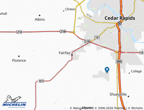 Mappa MICHELIN Fairfax - ViaMichelin