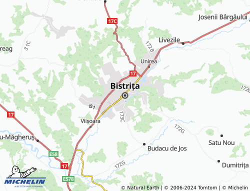 MICHELIN Bistrița map - ViaMichelin