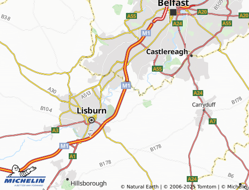Mapa MICHELIN Ballyskeagh - ViaMichelin