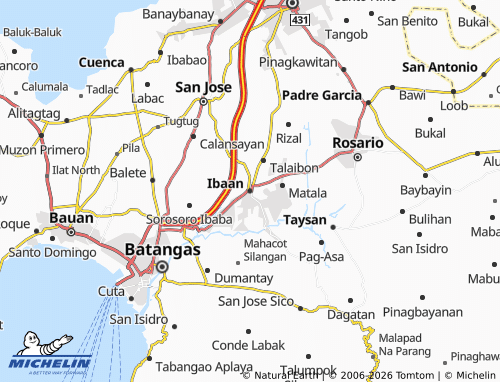 MICHELIN Ibaan map - ViaMichelin