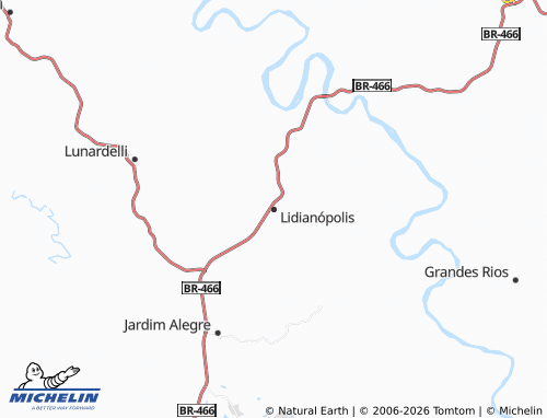 Carte MICHELIN Lidianópolis - ViaMichelin