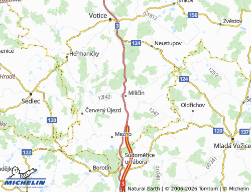 Mappa MICHELIN Miličín - ViaMichelin