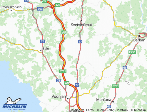 MICHELIN-Landkarte Čabrunići - ViaMichelin