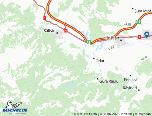 Carte MICHELIN Fântânele - ViaMichelin