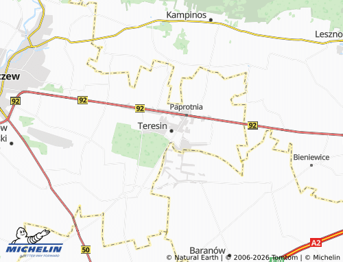 MICHELIN Teresin map - ViaMichelin