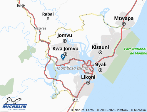 Kaart MICHELIN Changamwe - ViaMichelin