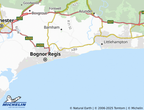 MICHELIN Middleton-on-Sea map - ViaMichelin
