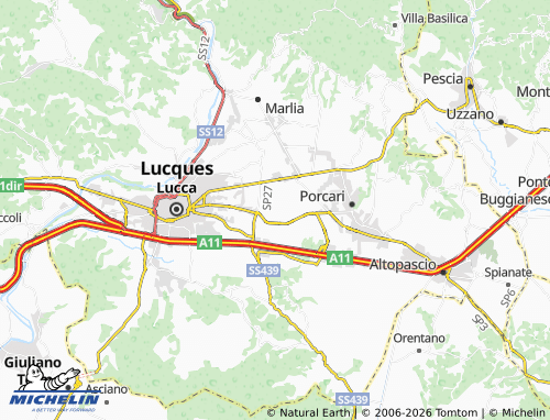 Mappa MICHELIN Capannori - ViaMichelin