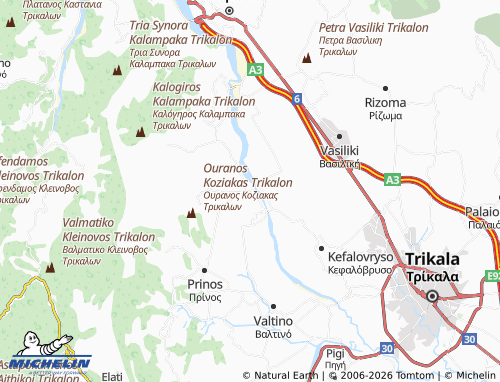 MICHELIN Megarchi map - ViaMichelin