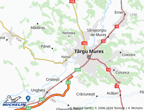 MICHELIN Sâncraiu de Mureș map - ViaMichelin