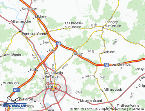 Mappa MICHELIN Soucy - ViaMichelin