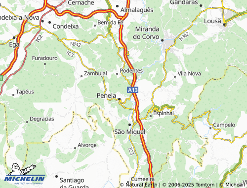 MICHELIN Hortas map - ViaMichelin