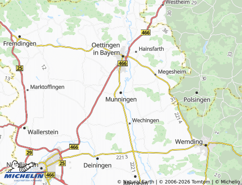 Mappa MICHELIN Munningen - ViaMichelin