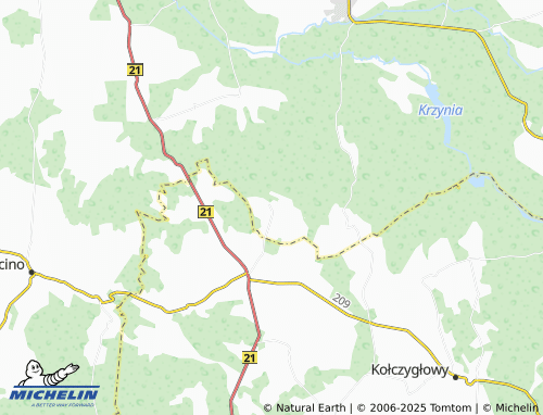 MICHELIN-Landkarte Mielno - ViaMichelin