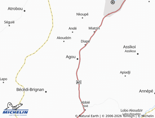 MICHELIN-Landkarte Agou - ViaMichelin