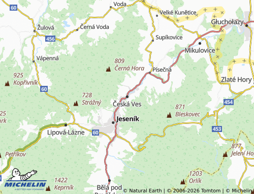 Mapa MICHELIN Česká Ves - ViaMichelin